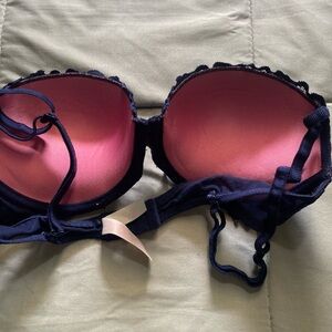Victoria’s Secret Blue and Pink Lace Bra